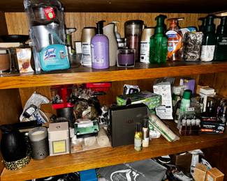 Collection of nice, stinky candles, and other stuff