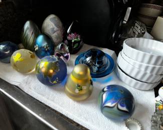 Lovely paperweights many signed