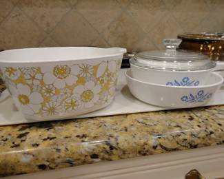 Corning Ware Floral bouquet 1969 1 st edition Casserole dish/Pyrex Blue Cornflower Cookware
