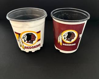 Redskins plastic planters