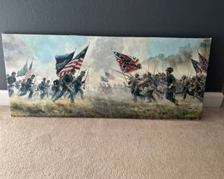 Giclee print on canvas “With a Rebel Yell” – Mort Kunstler