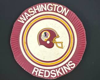 Redskins paper plate