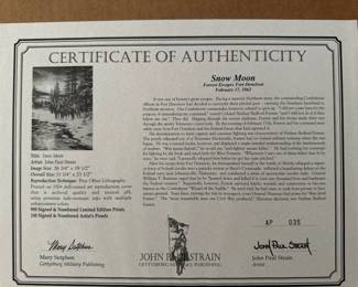 Fine offset Lithography “Snow Moon” – John Paul Strain