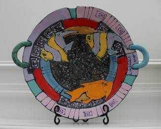 Juozas Rasa Saldaitis Pottery Fish Plate
