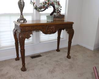 Maitland Smith Console Table with Leather Top