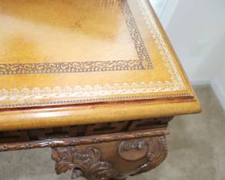 Maitland Smith Console Table with Leather Top