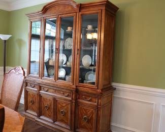 Bernhardt-Hibriten Traditional Style Pecan China Cabinet