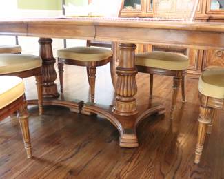 Traditional Style Pecan Dining Table