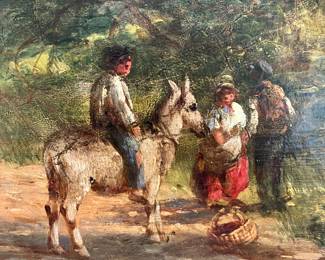 Detail of Ladbrooke oil on canvas