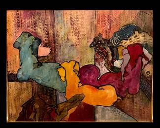 Shirly Strickland, American, Louisiana, 1932-2022, "Baron Von Fritz", original oil on board