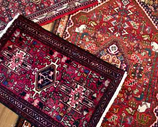 Authentic vintage finely woven, professionally cleaned scatter rugs 