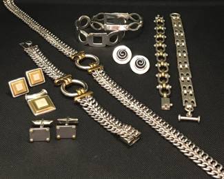 More examples of the .925 Sterling Silver jewelry collection, this selection entirely vintage Mexico