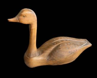 Carved wooden Canadian Goose Decoy stamped "Made in Canada"