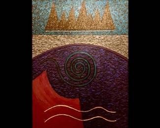 Ann Hubbard, American, 20th Century, original oil on board, "Monkeyshines", dated 1987