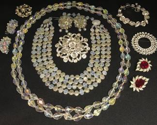 Rare Eisenberg pieces, Pennino, Vogue, and vintage faceted crystal jewelry