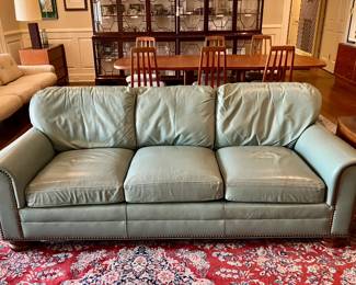 Genuine leather Hancock and Moore sofa in excellent condition.