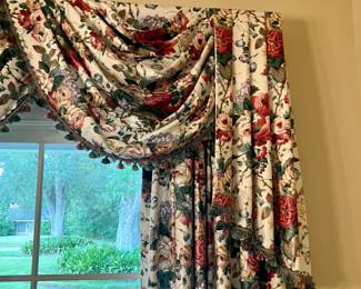 Fine English Chintz custom made draperies