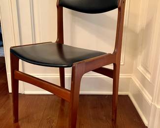 MCM Erik Buck for O.D. Mobler, Denmark 1960's set of four teak chairs