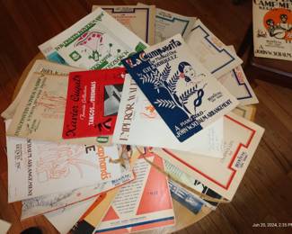 Piano song sheets song books mid-century