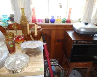 Colored Glass Vases Dishes