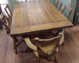 Pelco wood dining room set chairs solid wood