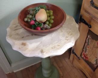 Marblewood table wooden fruit bowl