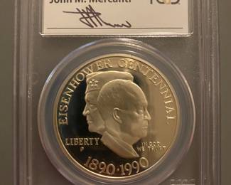 LOT 42
1990 P PCGS PR69DCAM Eisenhower $1 