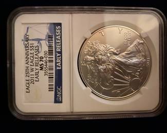 LOT 18
2011 W silver eagle MS70