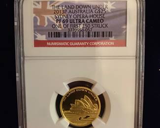 LOT 3 
2013P Australia, $25 Sydney opera house PF69 ultra cameo