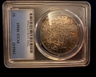 LOT 15
1904O Morgan Silver Dollar MS 65