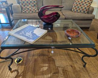 Artisan Made Wrought Iron Glass Table