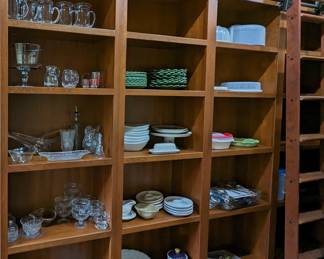 Pantry filled with entertainment pieces