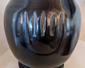 Carrie Romero, Santa Clara Pueblo, Bear Claw Black on Black Pottery