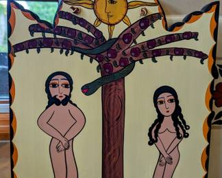 Elena Miera y Herrera Adam and Eve retablo