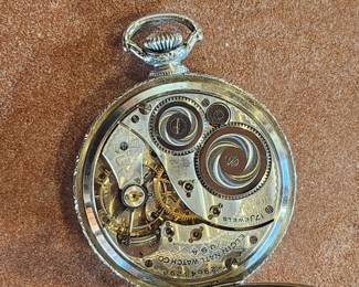 1905 Elgin 14K 17 jewels gold filled pocket watch mechanism