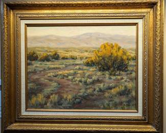 David Ballew Oil on linen, October Sunset, Sangre de Cristo, 1988