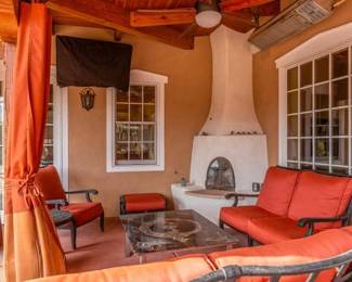 Luxurious outdoor furniture - couch, loveseat, chair, ottoman, table