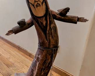 Ben Ortega 4 ft St. Francis Wood Carving