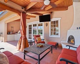 Luxurious outdoor furniture - couch, loveseat, chair, ottoman, table