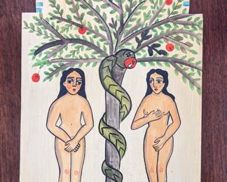 Marie Romero Cash Adam & Eve retablo