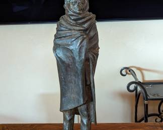 Tom Knaff Bronze Taos Indian, 1960