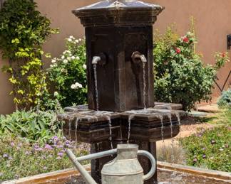 Vintage French Galvanized Watering Can