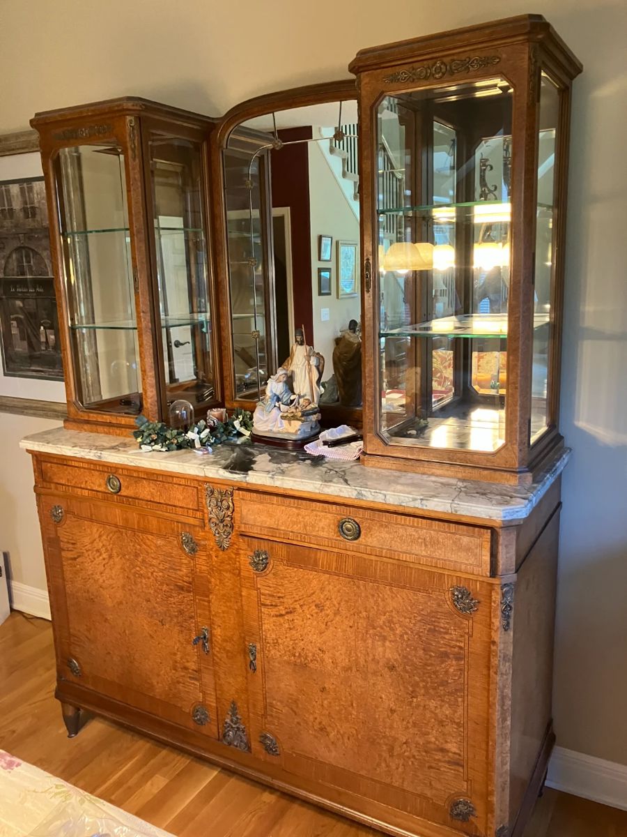 Antique 19th century marble top sideboard