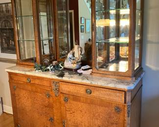 Antique 19th century marble top sideboard