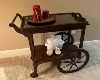 Mahogany tea cart
