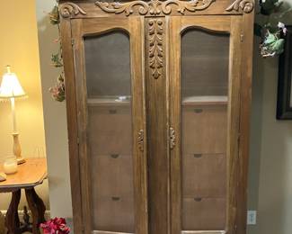 Victorian armoire fitted with drawers