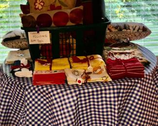 Pillows and Tablecloths.