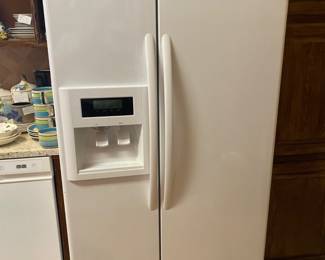 This fridge is running but will need some work. It cools and freezes but not like it should.