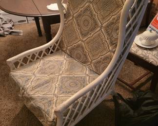 wingback  rattan chair