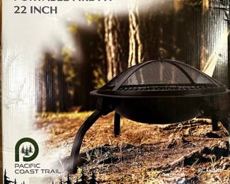 Pacific Coast Trail 22 Inch Portable Fire Pit
